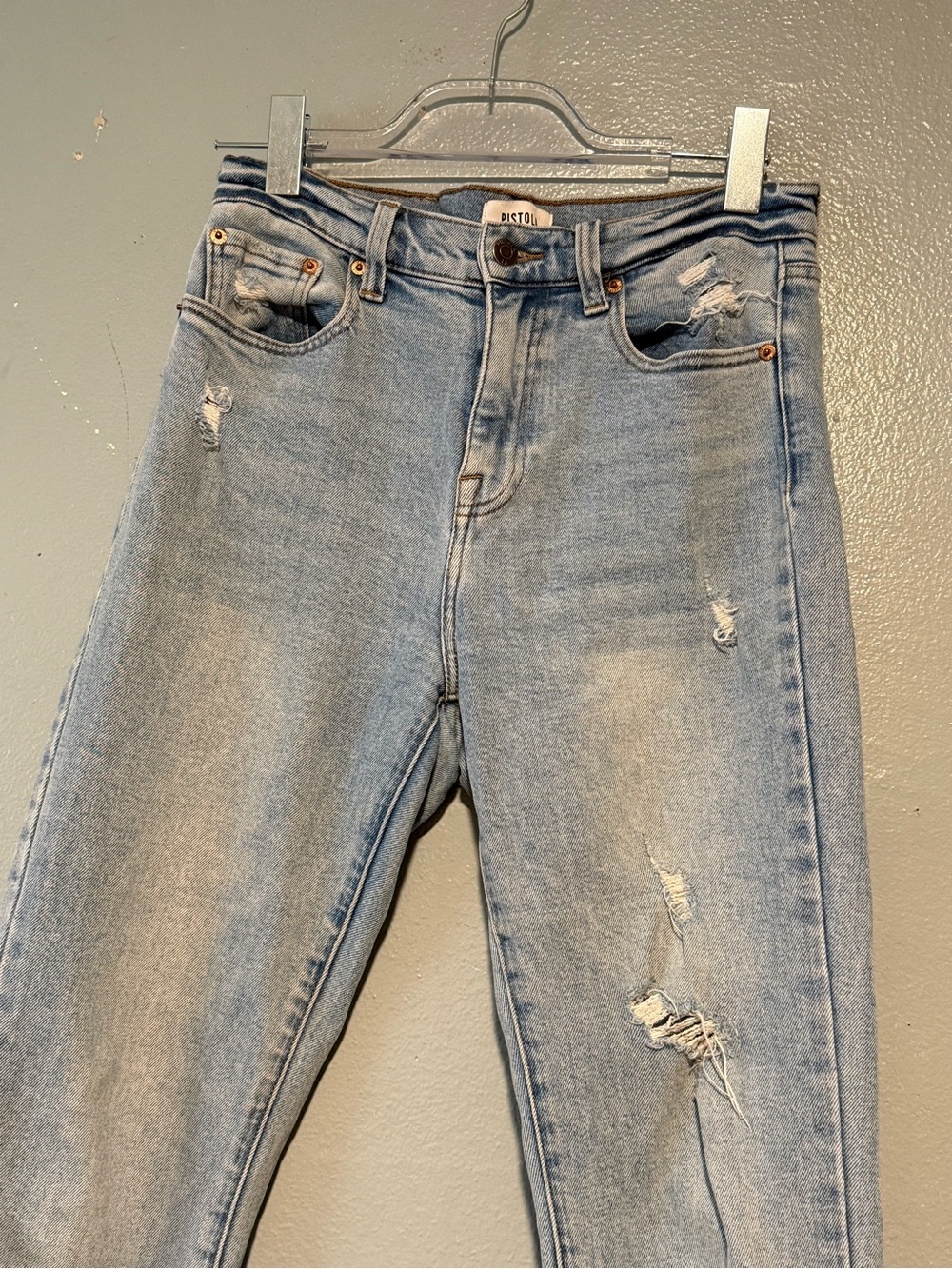 PISTOLA Light Wash Distressed Women’s Jeans SIZE 28 - Picture 2 of 8